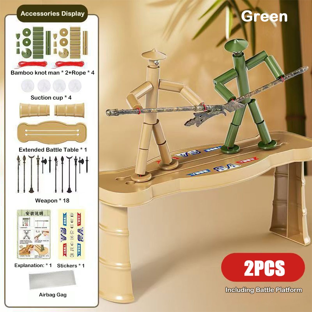 Board Game China - Zweispieler-Bambus-Mann-Kampfspielzeug Eltern-Kind-Spiele Anti-Stress DIY-Spielzeug Handgefertigte Materialien