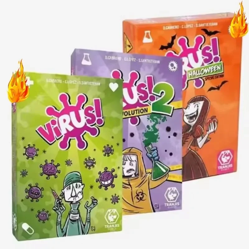 Strategy Board Game - 2026 Familien-Strategie-Kartenspiel-Set Virus-Serie 1&2 & Halloween